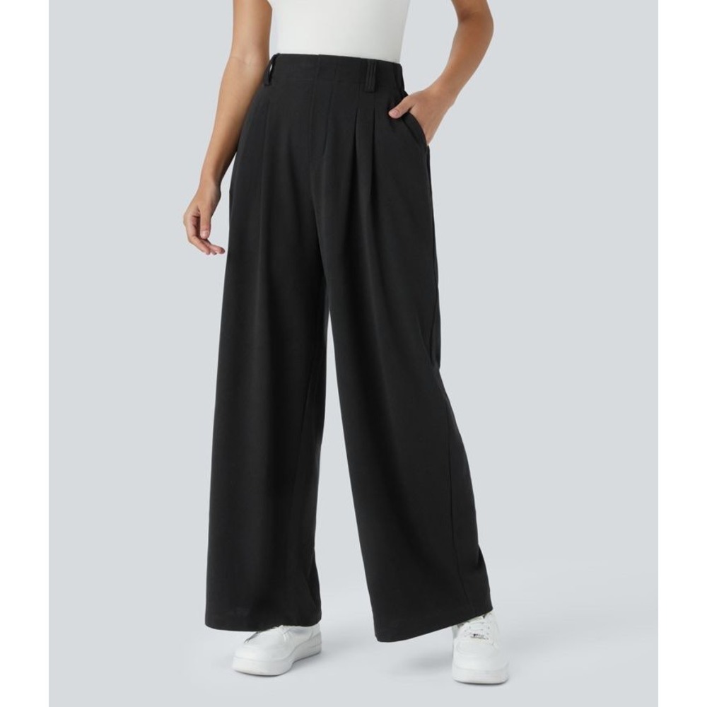 Halara Flex High Waisted Pocket Wide Leg Waffle Work Pants XXL Regular NWT